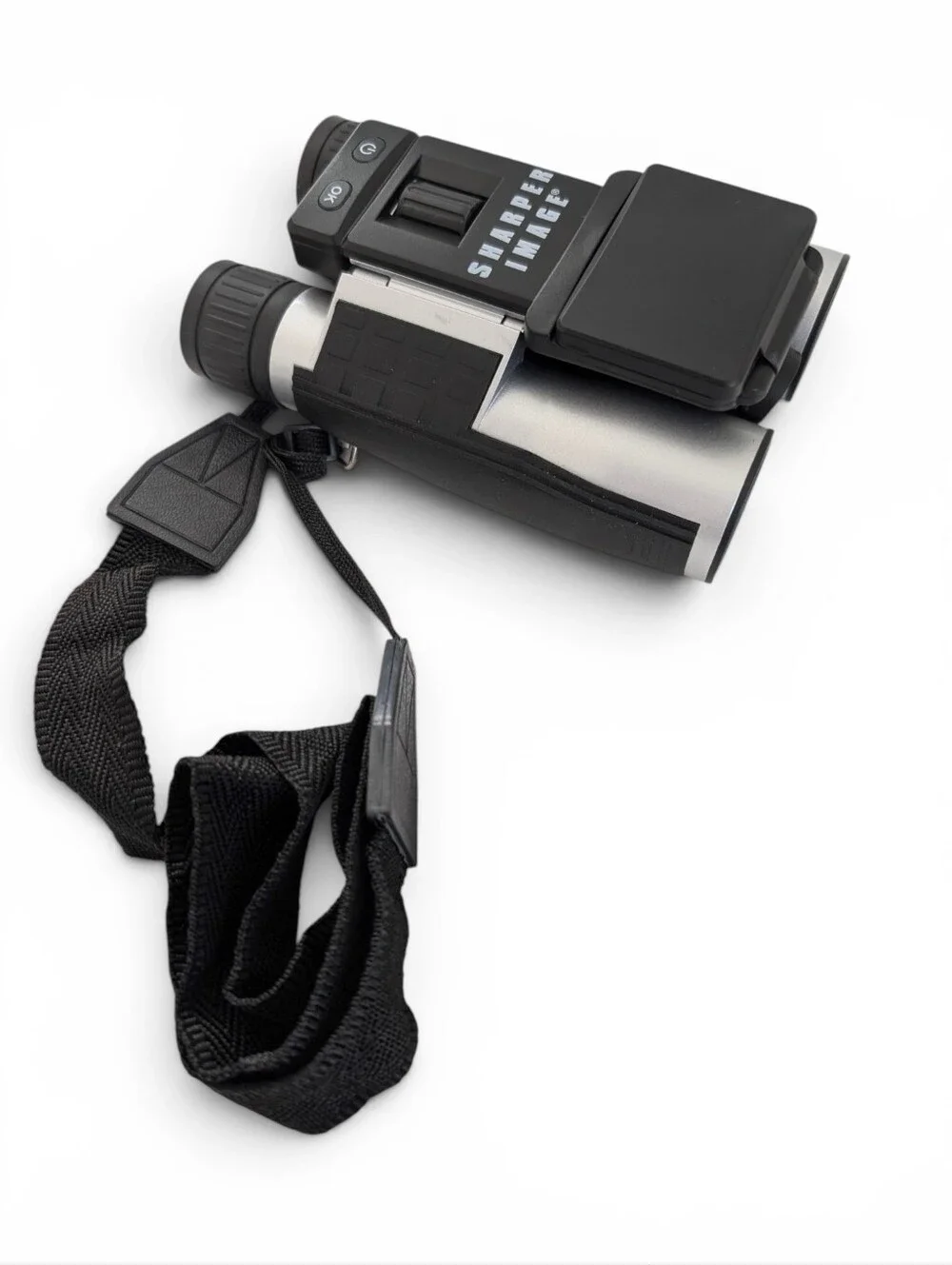 SHARPER IMAGE Digital Camera Binoculars Black Silver 12X Zoom Neew